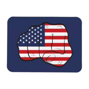 American Flagga Fist Magnet
