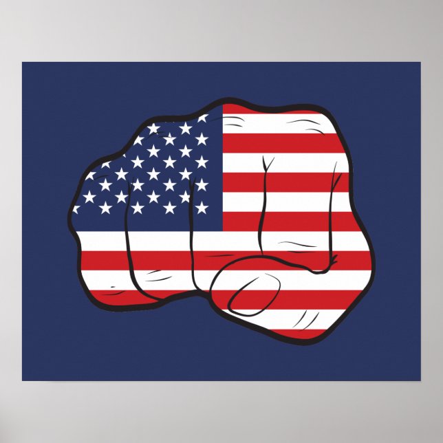 American Flagga Fist Poster (Framsidan)