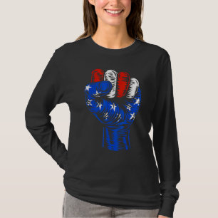 American Flagga Fist T Shirt