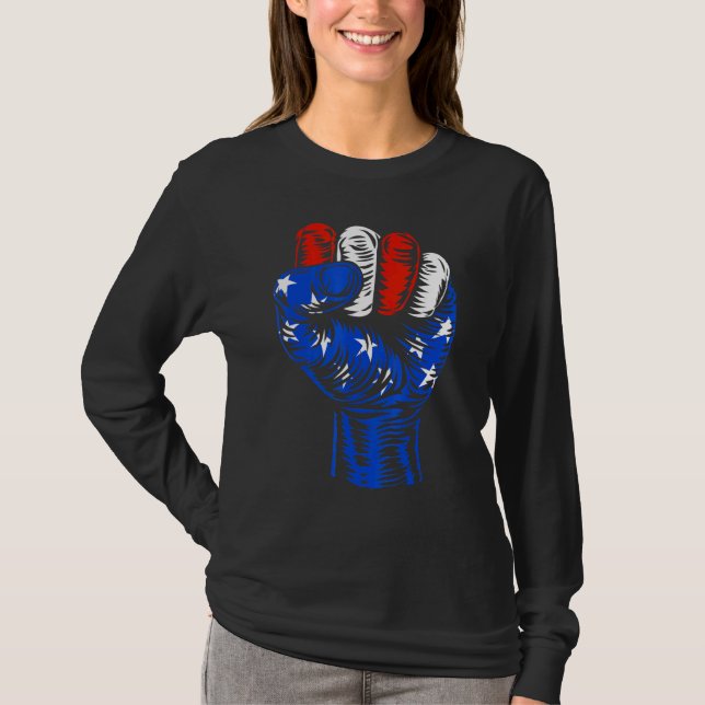 American Flagga Fist T Shirt (Framsida)