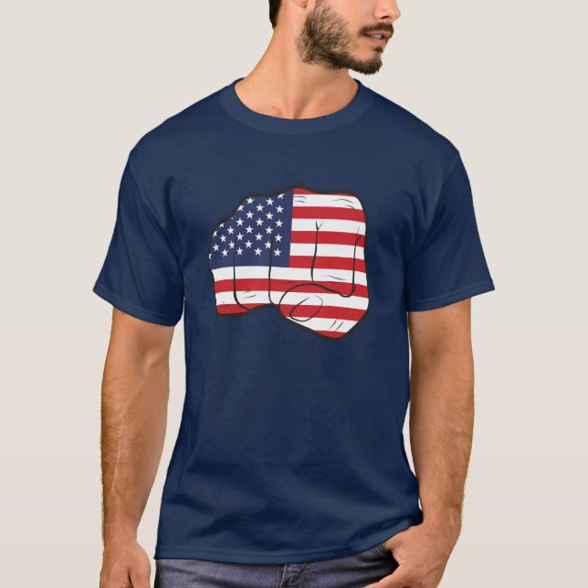 American Flagga Fist T Shirt (Framsida)