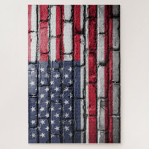 American Flagga, Flagga på Bricks Jigszle Puzzle