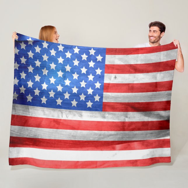 AMERICAN FLAGGA FLEECEFILT (På plats)