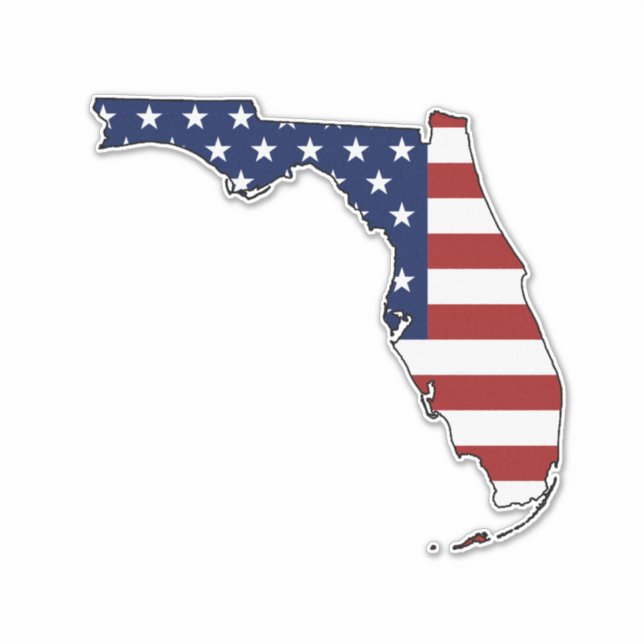 American Flagga Florida Klistermärken (Framsida)