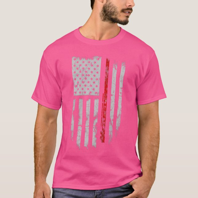 American Flagga Flute Player T Shirts (Framsida)