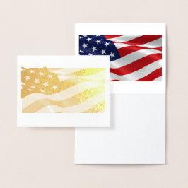 American Flagga Foil Card Folierat Kort