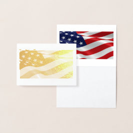 American Flagga Foil Card Folierat Kort