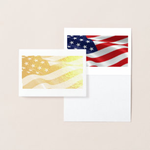 American Flagga Foil Card Folierat Kort