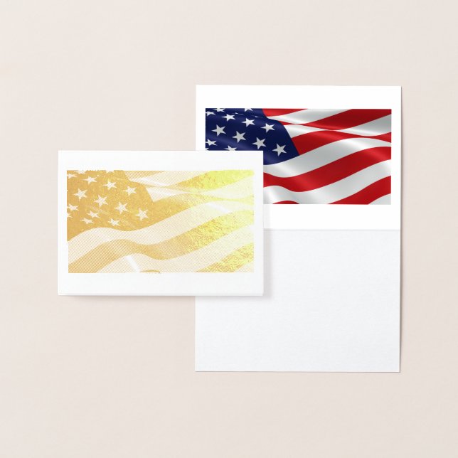 American Flagga Foil Card Folierat Kort (Display)