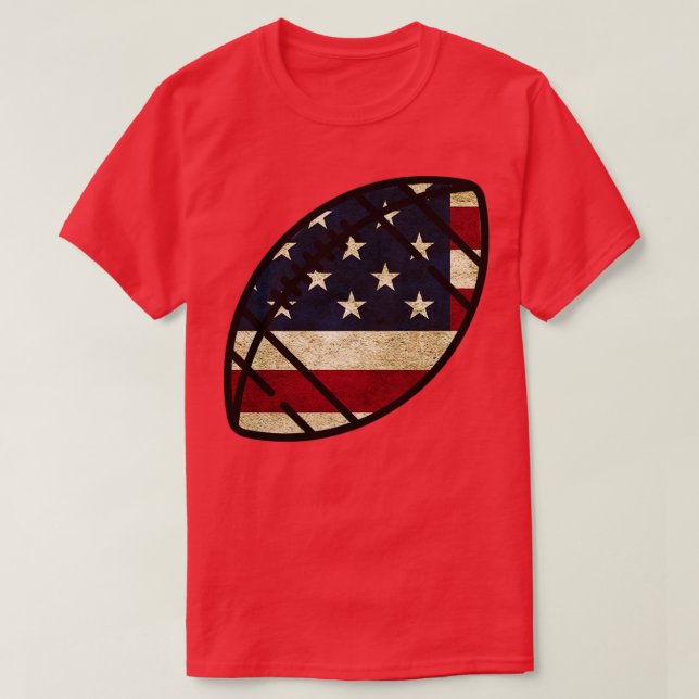 American Flagga Football T Shirt (Design framsida)