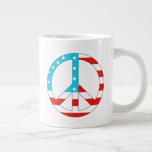 American Flagga Fredstecken Jumbo Mugg