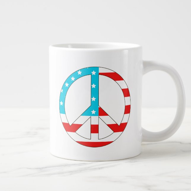 American Flagga Fredstecken Jumbo Mugg (Höger)