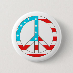 American Flagga Fredstecken Knapp