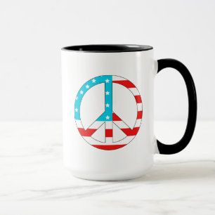 American Flagga Fredstecken Mugg