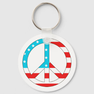 American Flagga Fredstecken Nyckelring