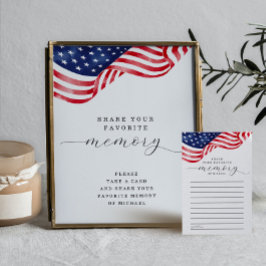 American Flagga Funeral  a Memory Sign