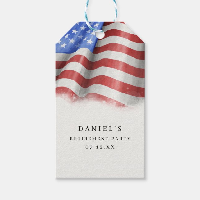 American Flagga Gift-etikett Presentetikett (Framsidan)