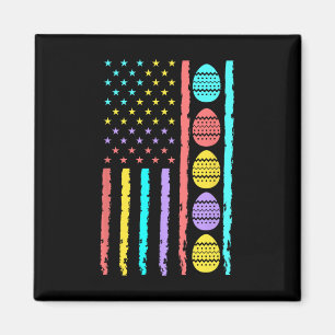 American Flagga Glad påsk Egg Hunting Patriotic E Magnet