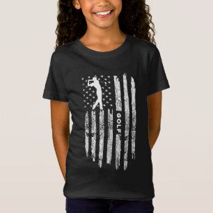 American Flagga Golf Clothing - Golfer Vintage Gol T Shirt