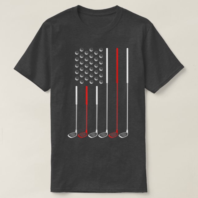 American Flagga Golf Klubbs Golf Stick Flagga Gift T Shirt (Design framsida)