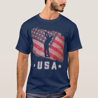 American Flagga Golf Team Stars och stripes T Shirt
