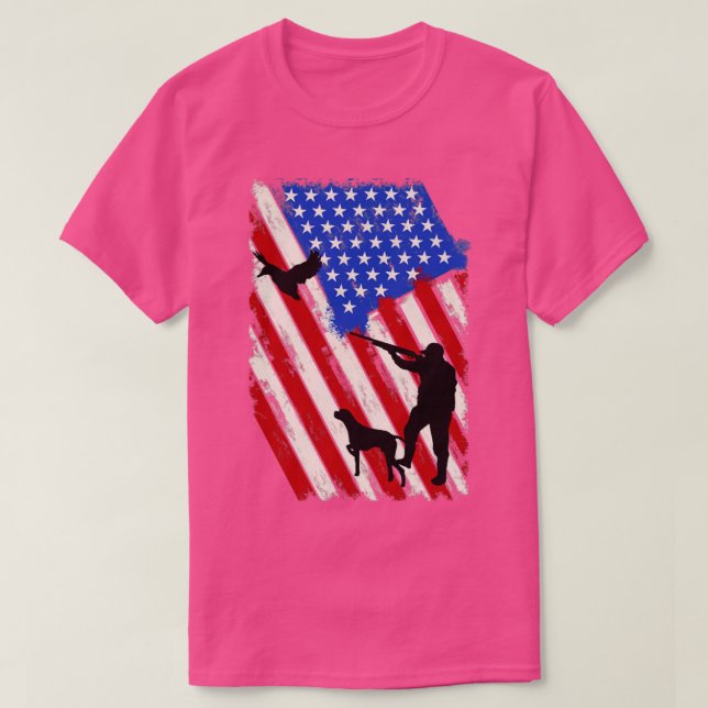 American Flagga Goose Hunting T Shirt (Design framsida)