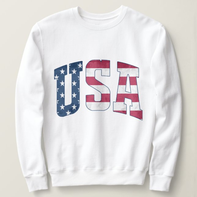 American Flagga Graphic - Womens USA Patriotic Gea T Shirt (Design framsida)