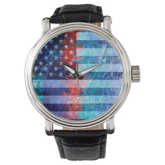 American Flagga Grunge Armbandsur