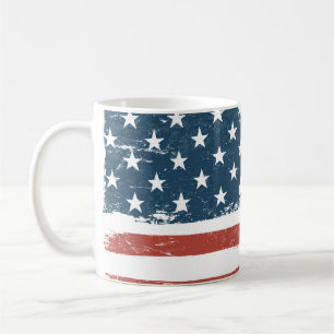 American Flagga Grunge Background. Raster-version. Kaffemugg