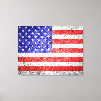 American Flagga Grunge Canvastryck