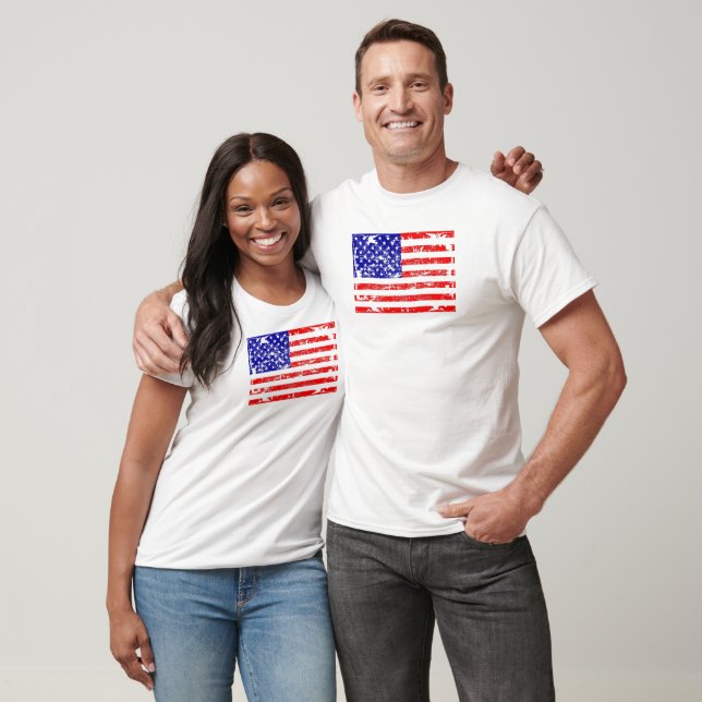 American Flagga Grunge Shirt Tee (Unisex)