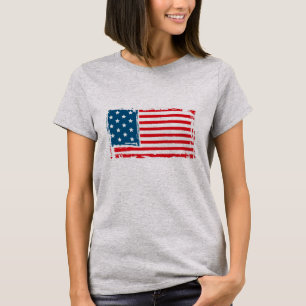 American Flagga Grunge Vintage Tshirt T Shirt