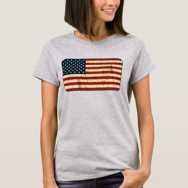 American Flagga Grungy Tröja (Framsida)