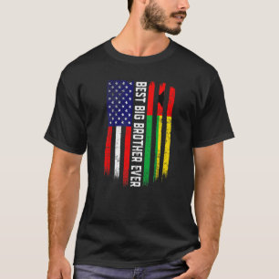 American Flagga & Guinea Bissau Flagga Best Big Br T Shirt