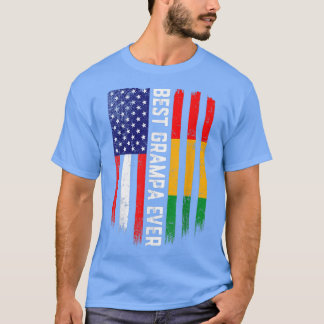 American Flagga & Guinea Flagga Best Grampa nånsin T Shirt