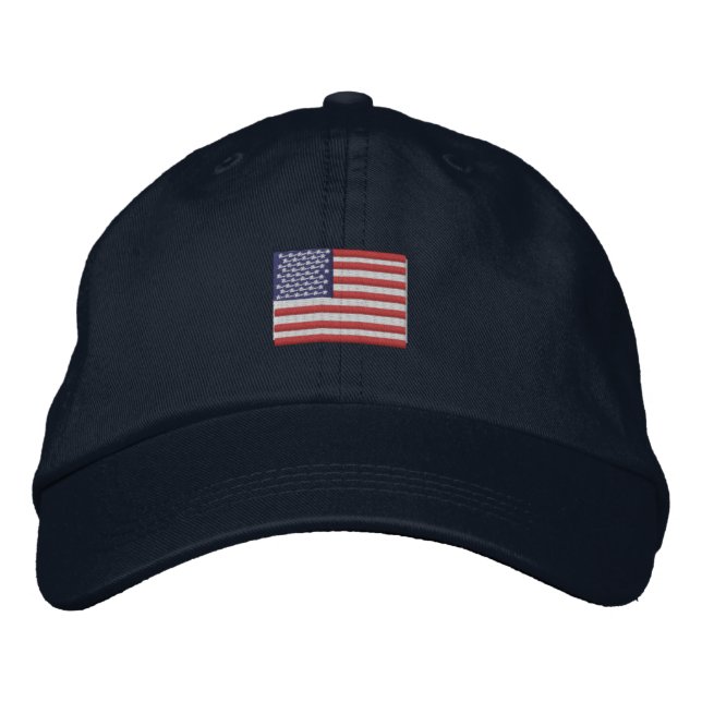 American Flagga Hat Broderad Keps (Framsida)