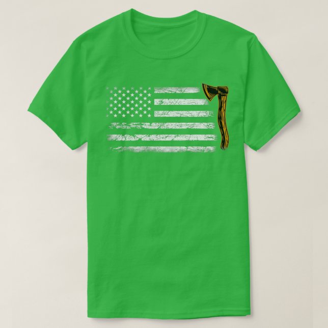 American Flagga Hatchet Funny Ax Throw Älskare Cla T Shirt (Design framsida)