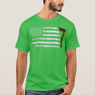 American Flagga Hatchet Funny Ax Throw Älskare Cla T Shirt