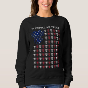 American Flagga Hd in Shovel Vi litar på Shovelhea T Shirt