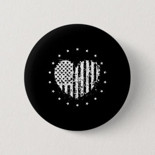American Flagga Heart 4 juli Knapp