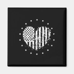 American Flagga Heart 4 juli Magnet