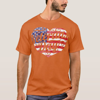 American Flagga Heart for Veterans Day 1 T Shirt