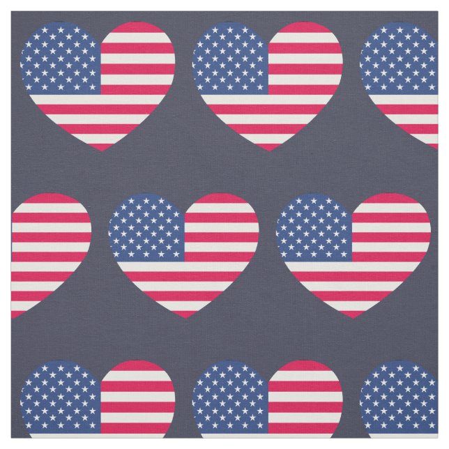 American Flagga Heart Patriotic USA Banner Tyg (Provkarta)