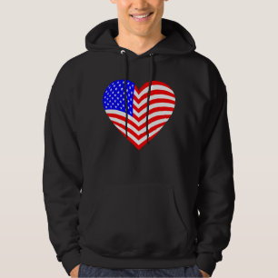 American flagga hjärta usa patriotic hoodie