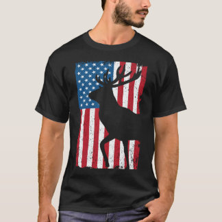 american flagga hjort t shirt