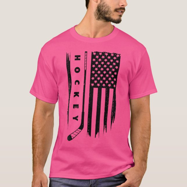 American Flagga Hockey Apparel Hockey T Shirt (Framsida)