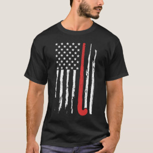 American Flagga Hockey USA Patriotic Frisbee 4:e a T Shirt