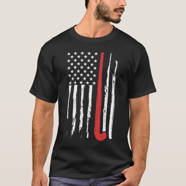 American Flagga Hockey USA Patriotic Frisbee 4:e a T Shirt (Framsida)