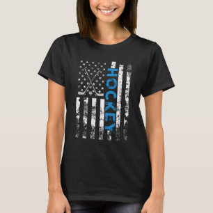 American Flagga Hockey USA Patriotic T Shirt