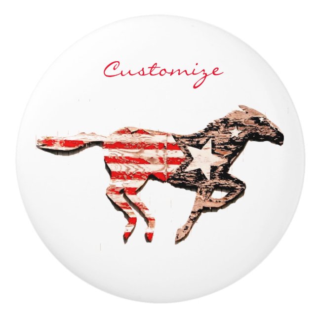 American Flagga Horse Running Thunder_Cove Knopp (Framsidan)